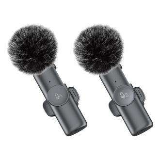 MICRÓFONOS - Micrófono Corbatero Furry Dual (Receptor C)